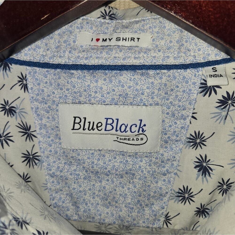 Blueback Threads Button-Down W Palm Tree Pattern … - image 5